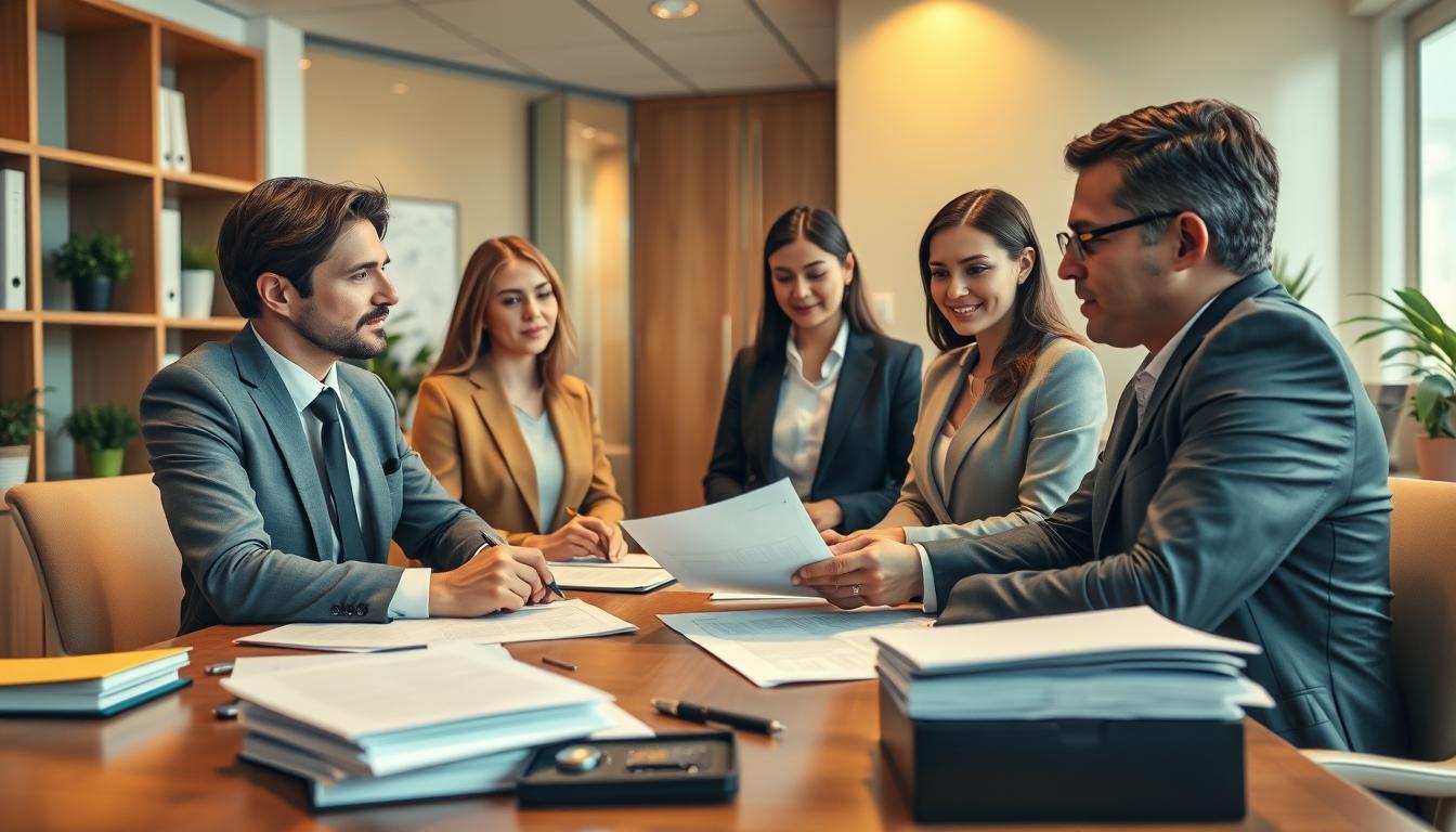 Business agreement signing